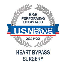 Medallón de US News World Report - Alto rendimiento en cirugía de derivación cardíaca