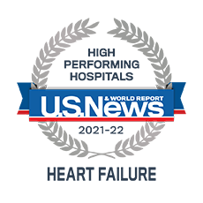 Medallón de US News World Report - Alto desempeño en insuficiencia cardíaca